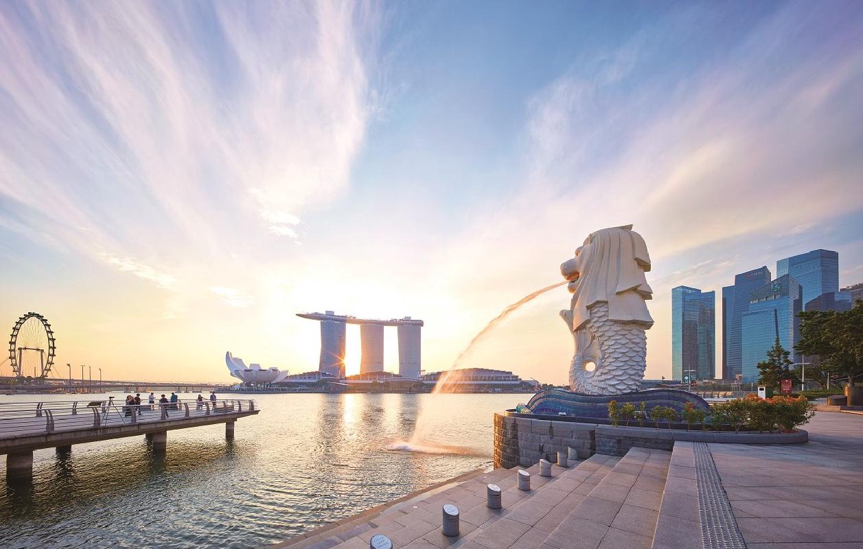 シンガポール半日観光ツアー マーライオン公園 国立蘭園 アラブストリート 午前 日本語