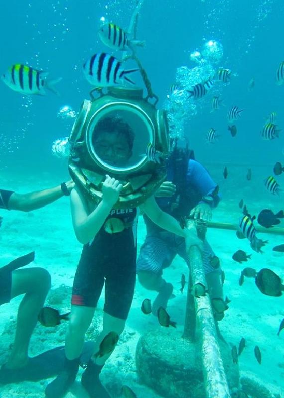 相乗送迎 お魚と海中散歩 ヘルメットダイビング